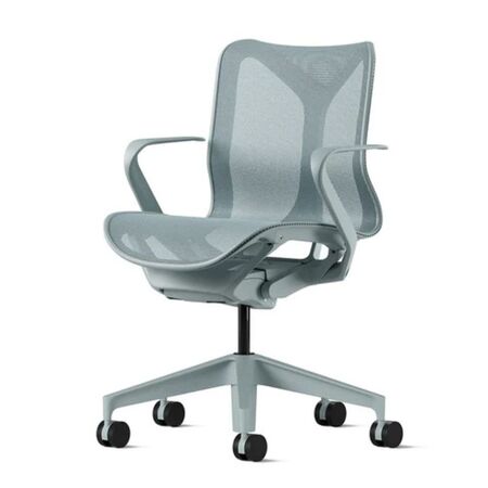 Herman CPH Bürostuhl Cosm von Herman Miller Glacier Hellblau, Klein - H: 1031 mm, Höhenfixiert