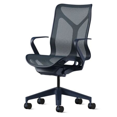 Herman CPH Bürostuhl Cosm von Herman Miller Dunkelblau Nightfall, Mittel - 1156 mm, Höhenfixiert