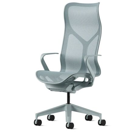 Herman CPH Bürostuhl Cosm von Herman Miller Glacier Hellblau, Gross - 1311 mm, Höhenfixiert