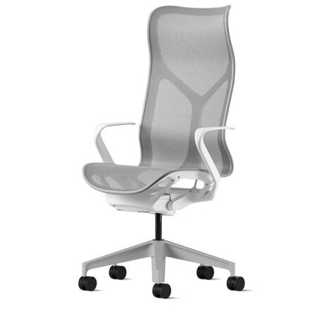Herman CPH Bürostuhl Cosm von Herman Miller Weiss / Mineral Grau, Gross - 1311 mm, Höhenfixiert