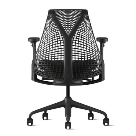 Herman CPH Bürostuhl Sayl von Herman Miller Blazer Schwarz, Schwarz Standard, Armlehne - Komplett Einstellbar / Rückenstütze - Kein zusätzlicher Support