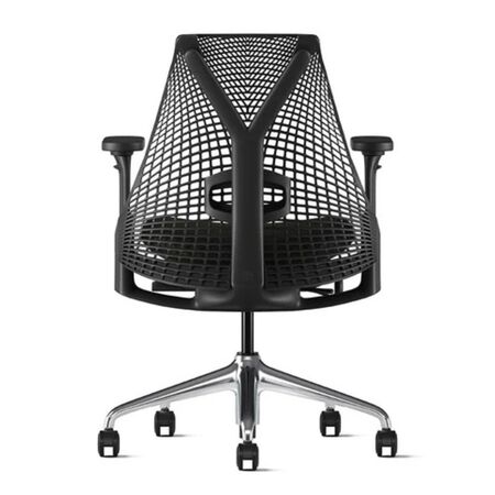 Herman_Miller_Bürostuhl_Sayl_Komplett_Einstellbar_Verstellbare_Lordosenstütze_Schwarz_Poliert_1