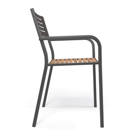 Armlehnstuhl Segno mit Teak - 4er Set von Emu