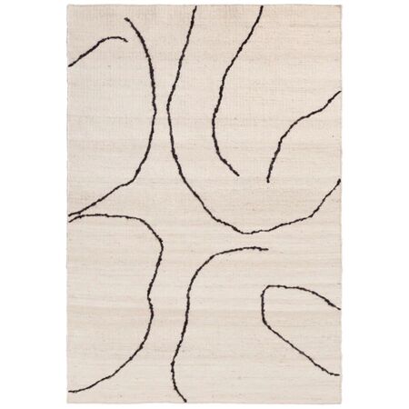 Ferm Living Jute Teppich Gesso von Ferm Living Off-white / Dark Fig, Gross - L: 300 cm / B: 200 cm