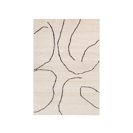 Ferm Living Jute Teppich Gesso von Ferm Living Off-white / Dark Fig, Klein - L: 200 cm / B: 140 cm