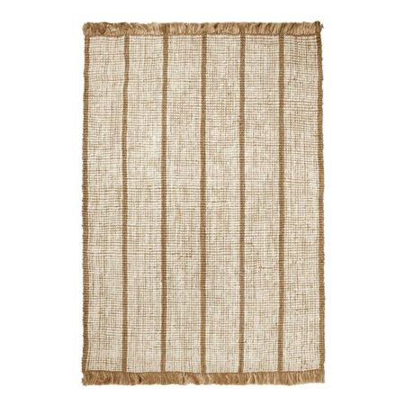 Ferm Living Teppich Athens Stripes von Ferm Living Natural / Off-white, Medium - L: 240  cm / B: 170 cm 