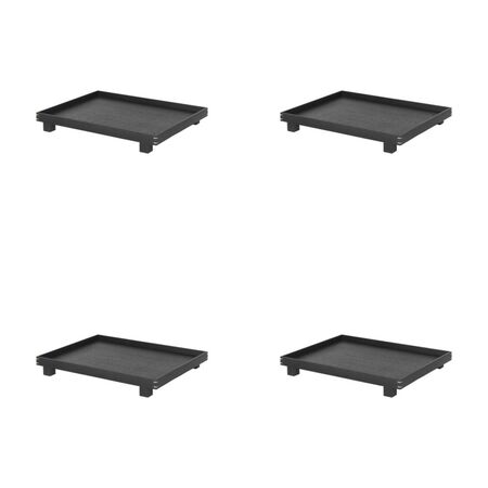 Ferm Living Holztablett Bon Wooden Von Ferm Living Small , Schwarz lackierte Eiche