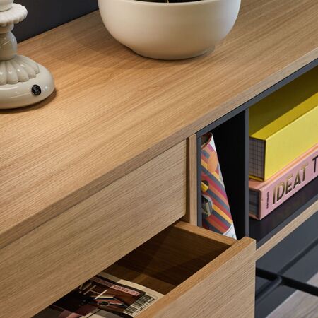 Teulat Teulat Yoko - Konsolentisch Eiche / Anthrazit Grau