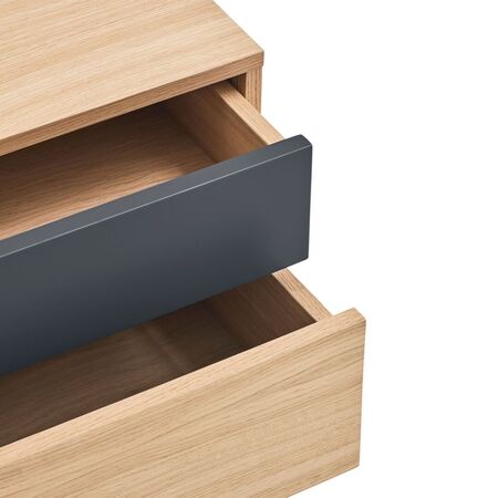 Teulat Teulat Yoko - Nachttisch Eiche / Anthrazit Grau