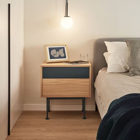 Teulat Teulat Yoko - Nachttisch Eiche / Anthrazit Grau