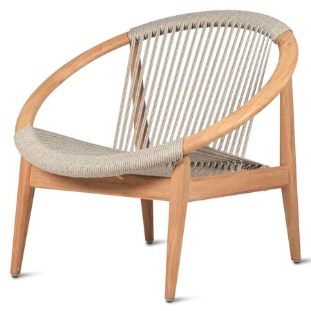 Vincent Sheppard Vincent Sheppard Frida Lounge Chair Dünenweiss, Unbehandeltes Teakholz