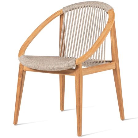 Vincent Sheppard Vincent Sheppard FRIDA DINING CHAIR - Stuhl mit Armlehne Dünenweiss, Unbehandeltes Teakholz
