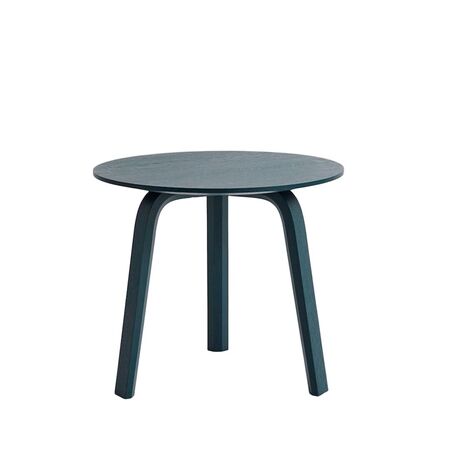 HAY Living Bella Coffee Table Ø: 45 cm / H: 39 cm , Blau-Anthrazit lackierte Eiche