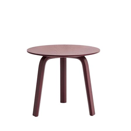 HAY Living Bella Coffee Table Ø: 45 cm / H: 39 cm , Dunkel-Bordeaux lackierte Eiche