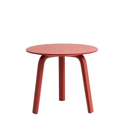 HAY Living Bella Coffee Table Ø: 45 cm / H: 39 cm , Kachelrot lackierte Eiche