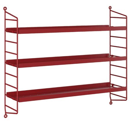 String Furniture String Pocket metal Oxtorgsröd / Oxtorgsröd