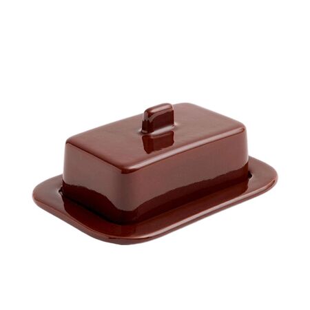 HAY Accessoires Barro Butter Dish Burgundy