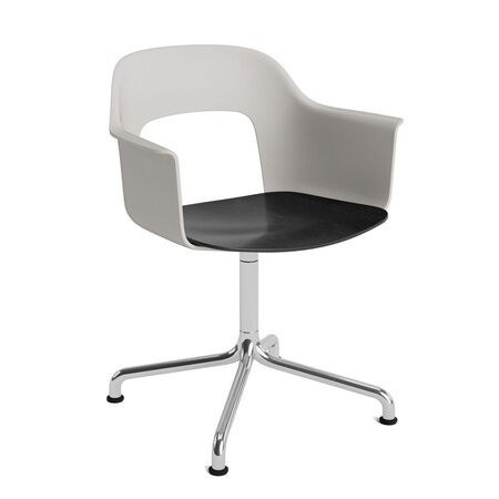 HAY Living Armlehnstuhl Layout 252 von Hay Sky Grey, Aluminium poliert, Black