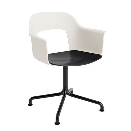 HAY Living Armlehnstuhl Layout 252 von Hay Cream White, Schwarz pulverbeschichtet Aluminium, Black