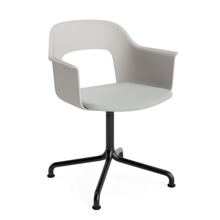 HAY Living Armlehnstuhl Layout 253 von Hay Sky Grey / Naveli - 113, Schwarz pulverbeschichtet Aluminium