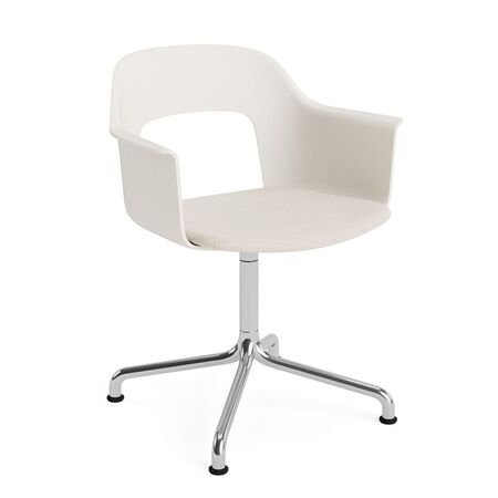 HAY Living Armlehnstuhl Layout 253 von Hay Cream White / Mode - 011, Aluminium poliert