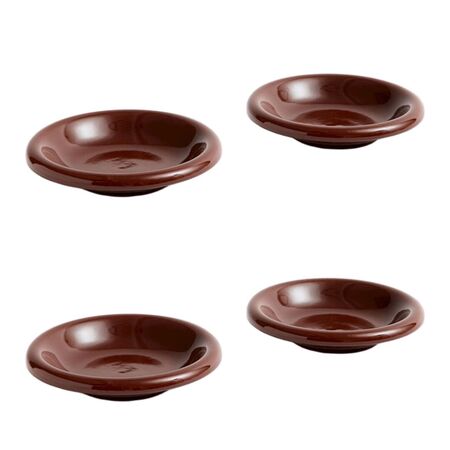 HAY Accessoires Schale Barro im 4er Set von Hay Burgundy
