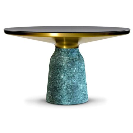 Classicon Bell Dining Table von Classicon Marmor Verde Guatemala / Messing