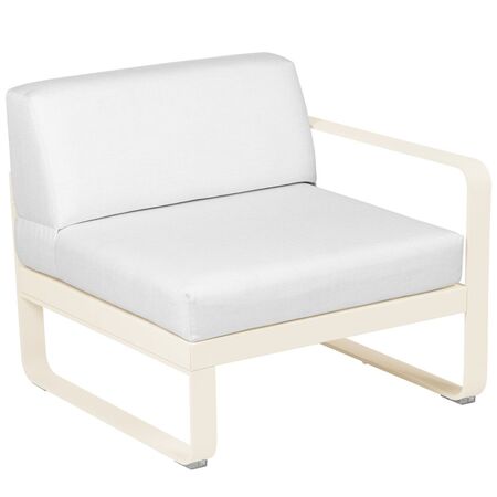 Fermob Rechtes 1-Sitzer Modul 'Bellevie' Latte-Beige E8, Grauweiss 81