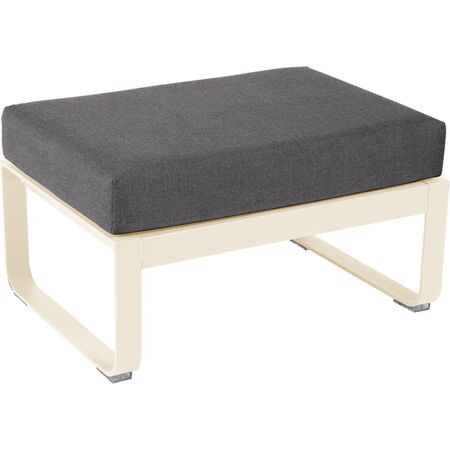 Fermob Polsterhocker 'Bellevie' Latte-Beige E8, Graphitgrau A3