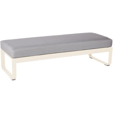 Fermob Bellevie 2-Seater-Ottoman Latte-Beige E8, Flanellgrau 79