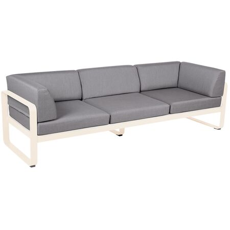 Fermob 3-Sitzer Club-Sofa 'Bellevie' Latte-Beige E8, Flanellgrau 79