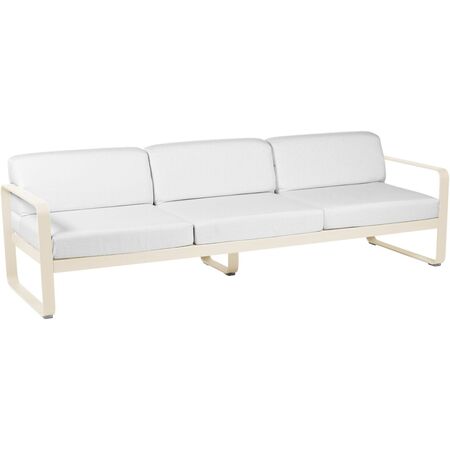 Fermob Outdoor 3-Sitzer Sofa 'Bellevie' Latte-Beige E8, Grauweiss 81