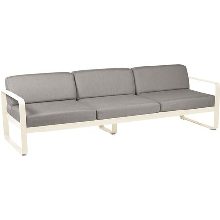 Fermob Outdoor 3-Sitzer Sofa 'Bellevie' Latte-Beige E8, Taupe Grau B8