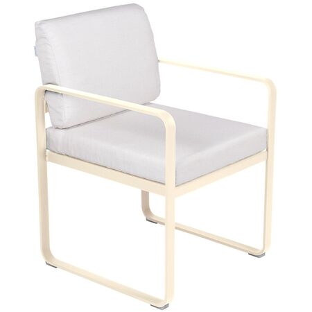 Fermob Bellevie Dining Armchair Latte-Beige E8, Grauweiss 81