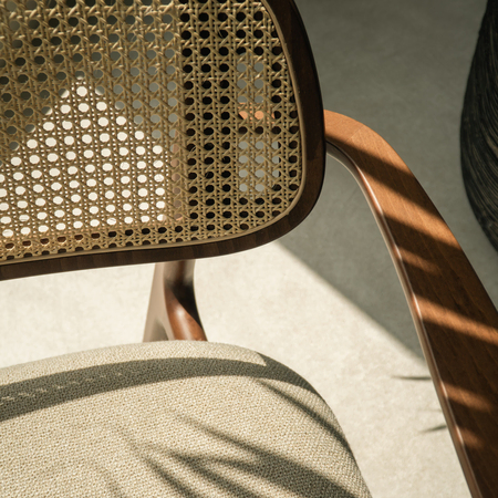 Vincent Sheppard Vincent Sheppard Titus Lounge Chair Natural Oak Varnish/Padded Seat Chestnut Natürlich, Kastanie Vegan