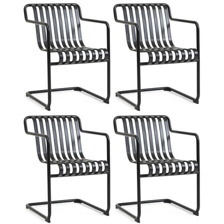 Outdoor-Dining Armlehnstuhl Palissade Cantilever 4er Set von Hay