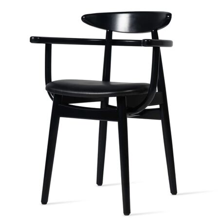 Vincent Sheppard Vincent Sheppard Teo Dining Armchair Fast Schwarz, Schwarz vegan