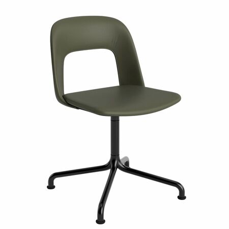 HAY Living Stuhl Layout 154 von Hay Schwarz pulverbeschichtet Aluminium, Grano - Caper green