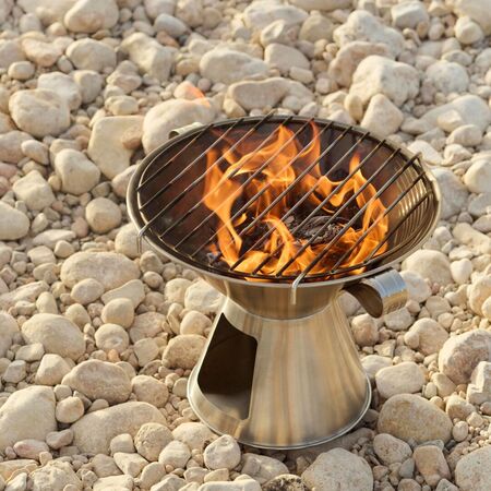 HAY Accessoires BBQ Grill Outdoor Market von Hay Stainless steel