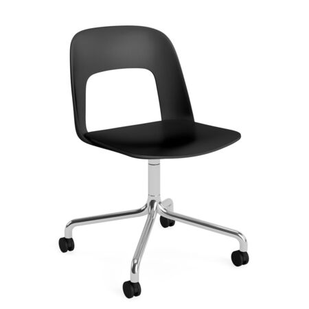 HAY Living Bürostuhl Layout 161 von Hay Black, Aluminium poliert