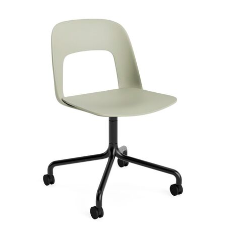 HAY Living Bürostuhl Layout 161 von Hay Pastel green , Schwarz pulverbeschichtet Aluminium