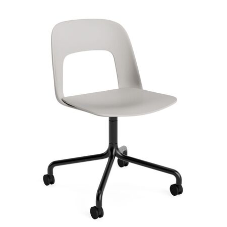 HAY Living Bürostuhl Layout 161 von Hay Sky Grey, Schwarz pulverbeschichtet Aluminium