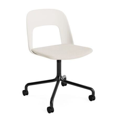 HAY Living Bürostuhl Layout 163 von Hay Cream White / Mode - 011, Schwarz pulverbeschichtet Aluminium