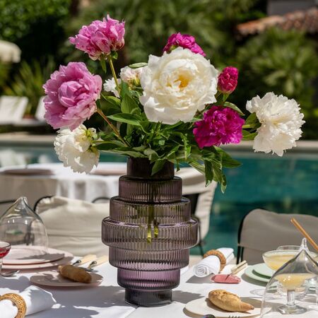 Getönte Glasvase 'Steps'