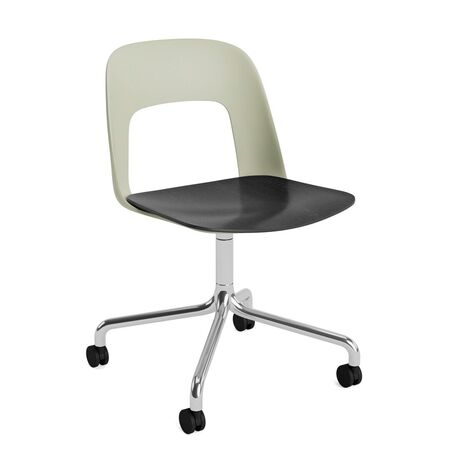 HAY Living Bürostuhl Layout 162 von Hay Pastel green , Aluminium poliert, Black