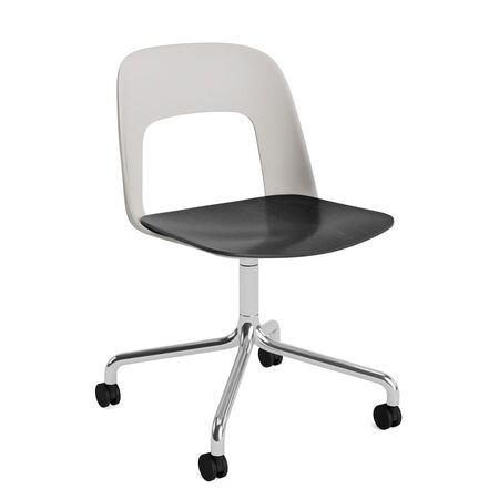 HAY Living Bürostuhl Layout 162 von Hay Sky Grey, Aluminium poliert, Black