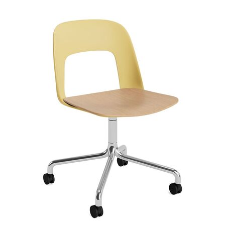HAY Living Bürostuhl Layout 162 von Hay Biscotti, Aluminium poliert, Natural 