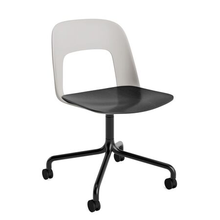 HAY Living Bürostuhl Layout 162 von Hay Sky Grey, Schwarz pulverbeschichtet Aluminium, Black