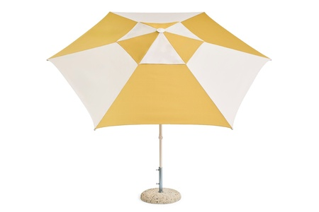 HAY Accessoires Sonnenschirm Terrazza in Hexagon von Hay Off-white / ochre