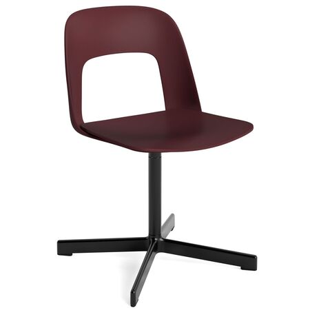 HAY Living Stuhl Layout 131 von Hay Bordeaux, Schwarz pulverbeschichtet Aluminium